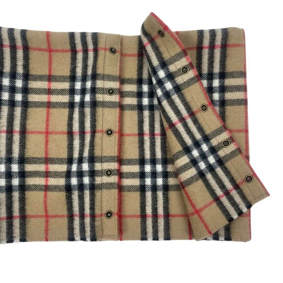 Burberry House Check Cashmere Neck Warmer Loop Scarf Tan Brown 26"x 9.5" - Picture 5 of 10